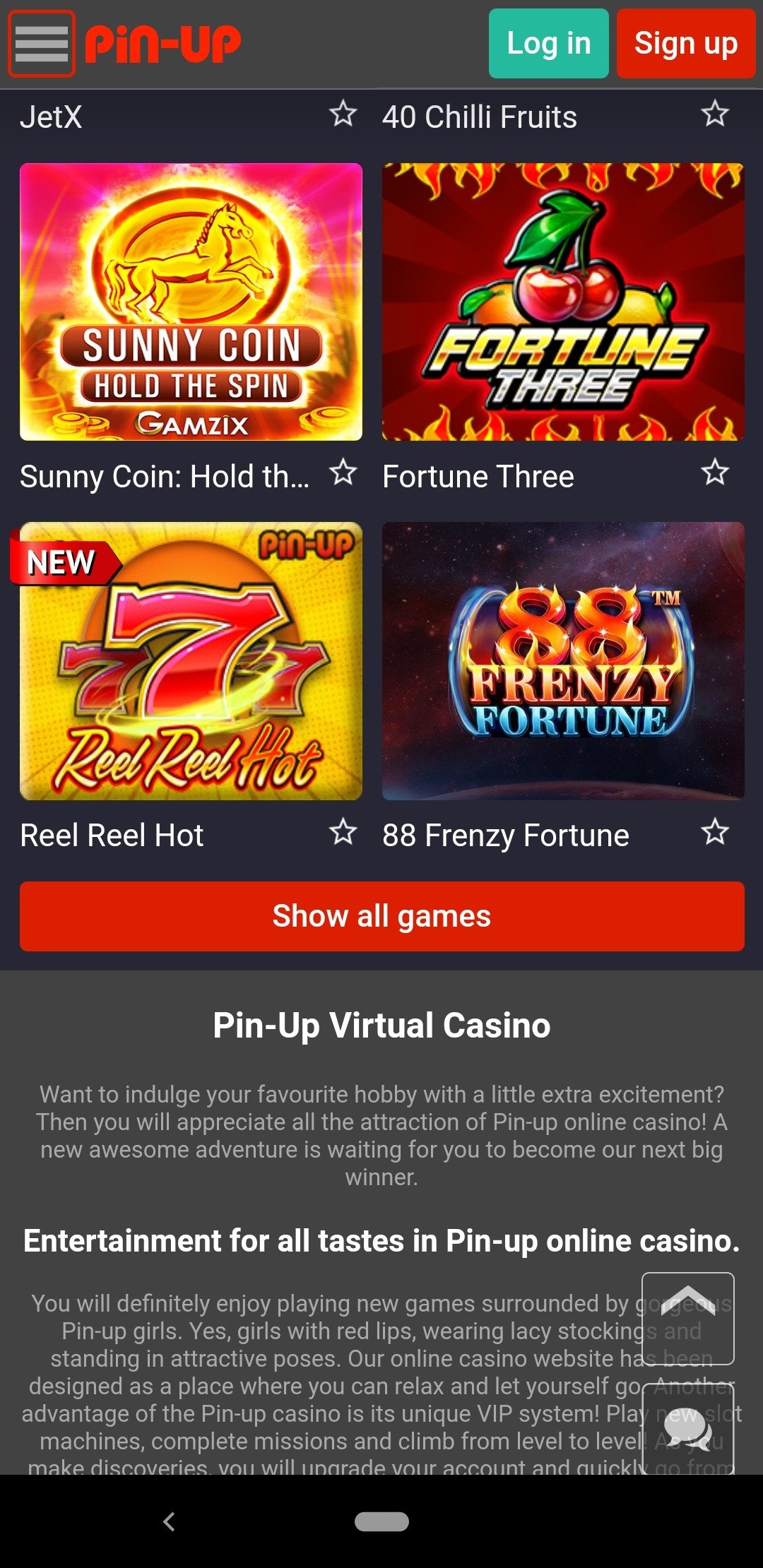 Сайт Pin Up Casino Fun